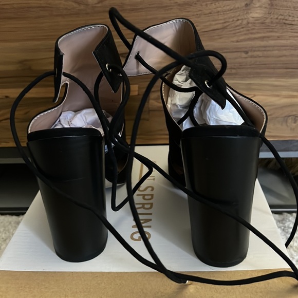 Call it Spring Asadolla peep toe block mule heels - Picture 5 of 6